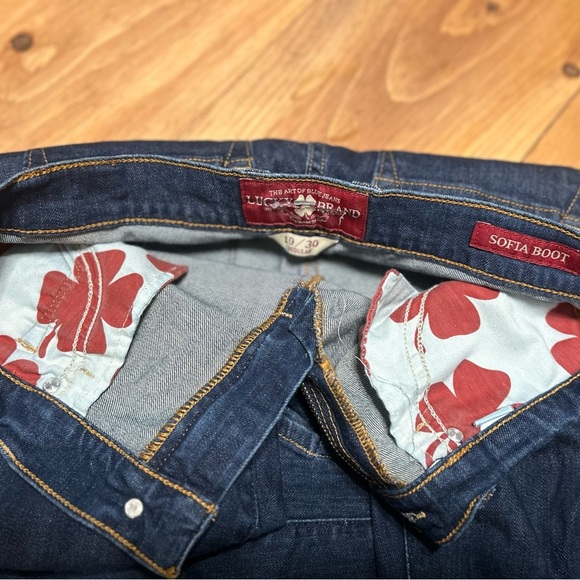 Lucky Brand deep blue Sofia boot style Jeans Size 10 - Picture 6 of 12